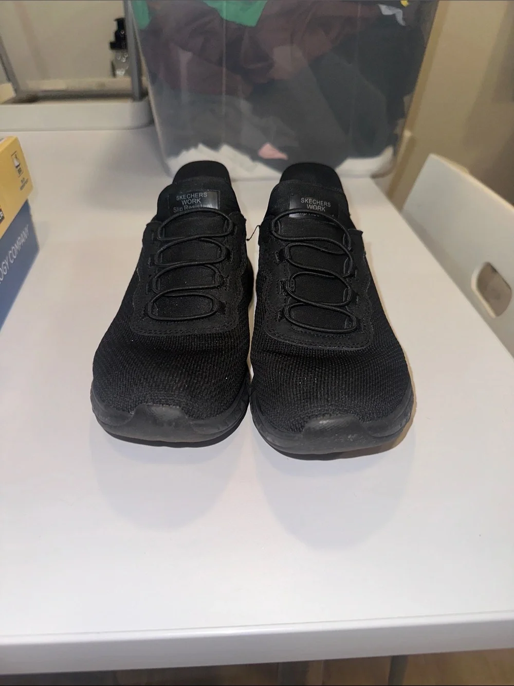 Skechers Women's Black Slip-On Athletic Sneakers. Non slip for server/bartender